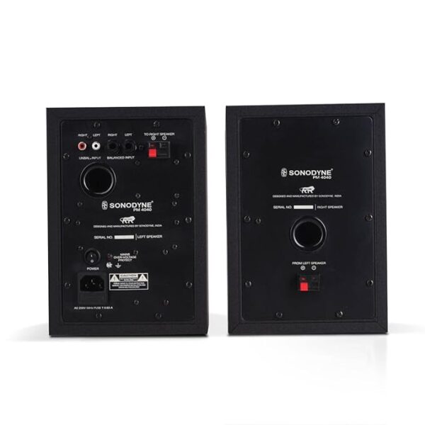 Sonodyne PM4040 2-Way Stereo Active & Passive Monitor, Auxiliary, Studio Computer Monitor for Sound Mixing & Mastering, Video Editing & Gaming (Pair, Black)(PM 4040) - Image 4