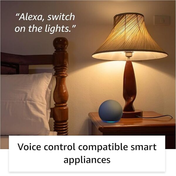Echo Dot (5th Gen) | Smart speaker with Bigger sound, Motion Detection, Temperature Sensor, Alexa and Bluetooth| Blue colour - Image 4